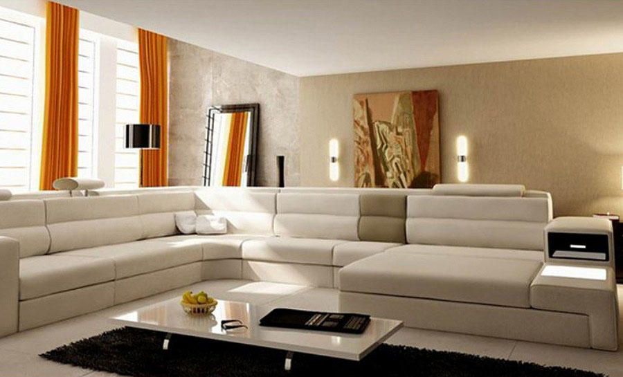 Cara - U - Leather Sofa Lounge Set